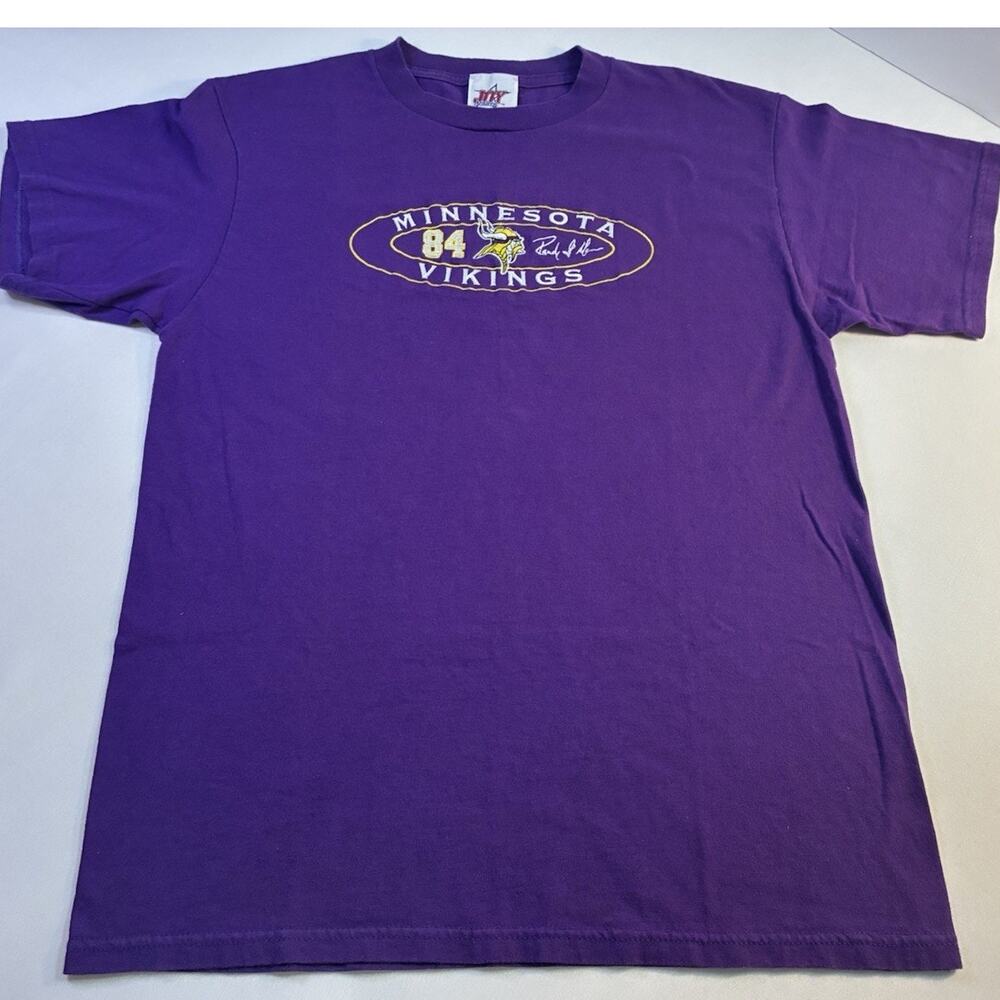 Vintage Minnesota Vikings Randy Moss 84 Purple T-Shirt Men’s Large